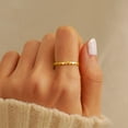 thumbnail image 4 of Dainty Heart Rings for Women 925 Sterling Silver 14K Gold Plated Eternity Band Rings Promise Rings for Her Stackable Rings Jewelry Birthday Graduation Gifts, 4 of 6