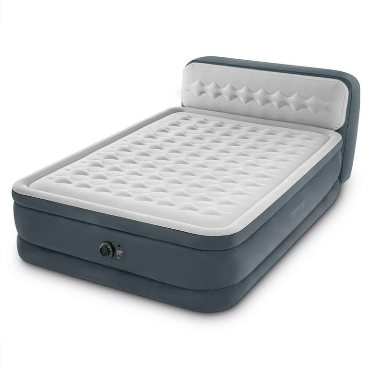INTEX Dura-Beam Deluxe エアベッド クイーン 18インチ Intex Queen Deluxe Dura-Beam Airbed | Inflatable Raised 18