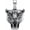 Silver no chain, variant on Men's Stainless Steel Vintage Hip Hop Frightening King of The Forest Overlord Leader Animal Tribe Roaring Tiger Head Lucky Amulet Pendant Necklace