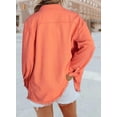 thumbnail image 3 of Women's Oversized Denim Jacket Casual Long Sleeve Denim Shirts Distresse Jean Jacket Fall Outfits, 3 of 7