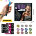 thumbnail image 2 of Soft Tip Body Art Tattoo Pen – Temporary, Water Resistant, Fine Point – For Skin Drawing – 1pc, 2 of 6