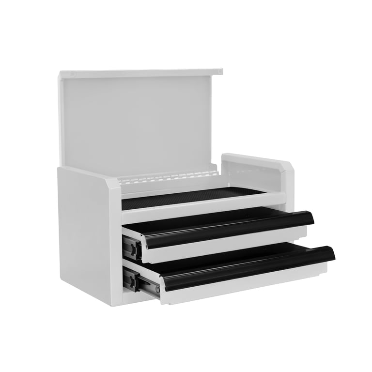 Hyper Tough Mini 10-Inch 2-Drawer Steel Toolbox, White - Walmart.com