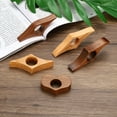 thumbnail image 6 of Uxcell 1" Thumb Book Page Holder Handmade Oak Bookmark Book Opener Page Holders Style 1, Brown, 6 of 6