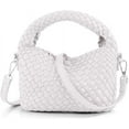 thumbnail image 1 of LHSHID Women Woven Tote Small Crossbody Bag, Weave Quilted Purse Square Shoulder Bag Woven Handbag with Detachable Strap, 1 of 7