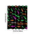 thumbnail image 3 of Btomtd Halloween Fabric Shower Curtain with Digital Printing, Waterproof Bathroom Curtain with Hooks and No Punching, Partition Shower Curtain Liner for Home - 35.43"x70.86", B, 3 of 6