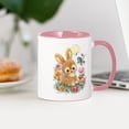 thumbnail image 3 of CafePress - Cute Easter Bunny With Flowers And Eggs Mugs - 11 oz Ceramic Mug - Novelty Coffee Tea Cup, 3 of 4