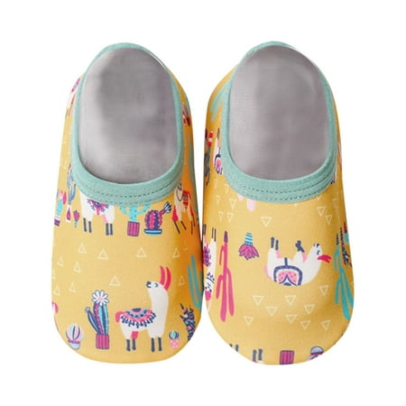 

Yinguo Baby Kids Boys Girls Animal Prints Cartoon The Floor Socks Barefoot Aqua Socks Non-Slip Shoes White L