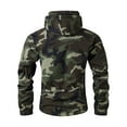 thumbnail image 5 of Luwomo Mens Jackets Mens Zip Up Long Sleeve Hooded Fleece Camo Print Lined Outerwear Fall Winter Loose Fit Outerwear Regular Blouses Camouflage,S, 5 of 6