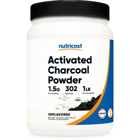 Nutricost Activated Charcoal Powder 1lb - Teeth Whitening Supplement
