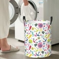 thumbnail image 4 of Goofa Undersea Seahorse Printed Circular Hamper,Laundry Basket with Handles,Storage Baskets Foldable,Large Capacity Laundry Hamper-, 4 of 8