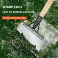 thumbnail image 4 of Multifunctional Flat Head Shovel Sharp Edge Weeding Planting Shovel Saw Blade Steel Blade Efficient Eradication Garden Hand Tool 25cm, 4 of 5