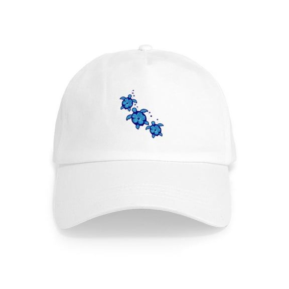 CafePress - Blue Hibiscus Honu Turtles - Adjustable 100% Brushed Unisex Casual Cotton Baseball Cap, Beige, 1