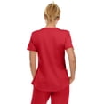 thumbnail image 2 of Medichic Scrubs Women's V-Neck Notch Fashion Stretch Scrub Top with Two Pockets, Flex Easy Care Fabric, 2 of 4
