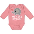 thumbnail image 3 of Inktastic My Yaya Loves Me Grandchild Boys or Girls Long Sleeve Baby Bodysuit, 3 of 5