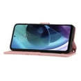thumbnail image 6 of Embossed Pattern Wallet Case for Motorola Moto G71 5G 6.4 Inch, PU Leather Magnetic Clasp Flip Folio Case with Crossbody Kickstand Card Slots Long Shoulder Strap Cover for Motorola Moto G71,Pink, 6 of 10