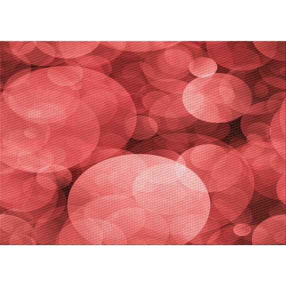 Ahgly Company Indoor Rectangle Patterned Ferrari Red Area Rugs, 5' x 8'