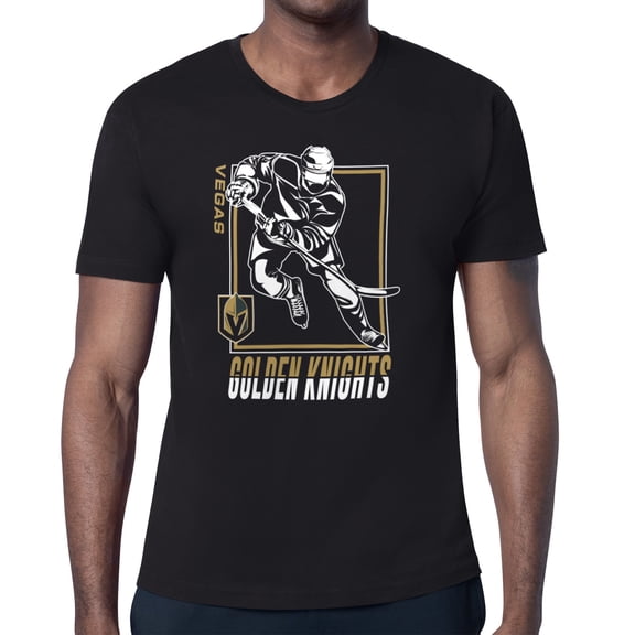 Men's Starter Black Vegas Golden Knights Player Grid T-Shirt