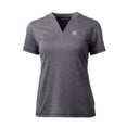 thumbnail image 2 of Women's Cutter & Buck Heather Charcoal New York Yankees DryTec Forge Stretch V-Neck Blade Top, 2 of 3