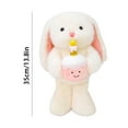 thumbnail image 2 of Wizlet Rabbit Stuffed Bunny Animal 13.8in, Lop Eared Rabbit Plush Toys, Soft Lovely Realistic Long-Eared Standing Plush Toys, Best Gift for Valentine's Day, Easter, Birthdays (White), 2 of 5