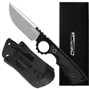 Oerla olk-032EK Tactical Fixed Blade Knife 3.9 inches blade with G10 Handle and Kydex Sheath (Black)