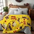thumbnail image 6 of Curious George Flannel Throw Blanket 280GSM, Ultra-Soft Plush, Secret Agent Cartoon Design, Warm Cozy All-Season for Home Travel, Ideal Christmas Birthday Gift for Adults, 6 of 7