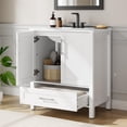 thumbnail image 4 of Freestanding Bathroom Vanity with Integrated Sink, Wood Storage Cabinet with Soft Close Doors and Drawer, Modern Floor Standing Vanity Set for Bathroom Organization, Multiple Sizes Colors Available, 4 of 7