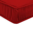 thumbnail image 3 of Jordan Manufacturing Sunbrella 22.5" x 22.5" Canvas Logo Red Solid Square Outdoor Deep Seat Cushion with Ties and Welt, 3 of 10