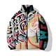 thumbnail image 3 of Chaqueta holgada informal de algodón de invierno para hombre, con estampado de animales, ballena y pintura al óleo, chaqueta de algodón con estampado de leopardo, 3 of 4
