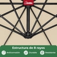 thumbnail image 2 of Sombrilla 3 metros Playa Jardín Jardimex Inclinación Manivela Beige, 2 of 7