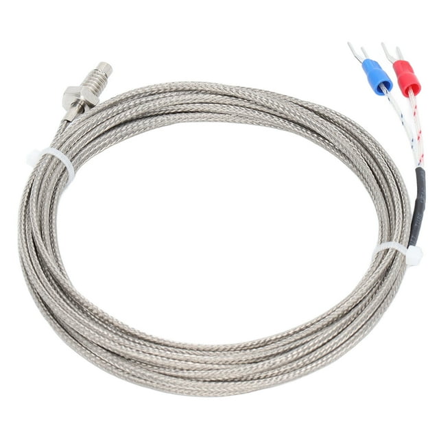 Temperature Sensor, K Type Thermocouple 2 Wire Professional Universal Inch M6 Screw Thread For Industrial Use 4meter