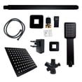 thumbnail image 4 of Regadera BAUEN Negra con Tubo Cuadrado Techo y Telefono Monomando KIT, 4 of 12