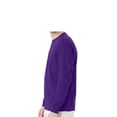 thumbnail image 4 of Hanes Essential-T Men's Long Sleeve T-Shirt, Crewneck, Classic Fit Cotton Tee, Athletic Purple, XL, 4 of 6