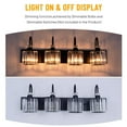 thumbnail image 3 of KPIBEST 4-Light Iron + Crystal Vanity Lights with Glass Shade, 3 of 9