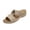 Beige, variant on Perforated Wedge Slide Sandals, Women's Open-Toe Metal Ring Shoes, 2026 Women's Comfortable Wedge Sandals - Slip-On Platform Flat Shoes With Arch Support for Outdoor Walking, Beige 8.5