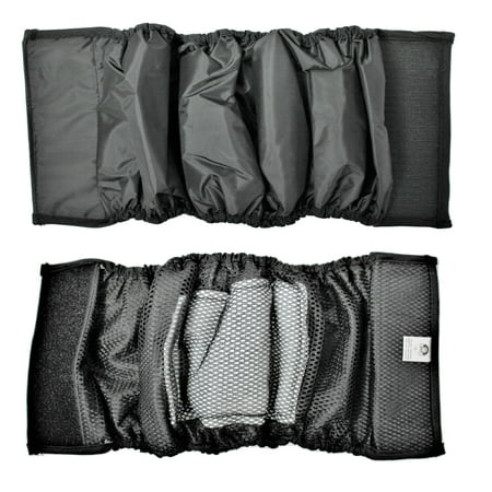 PACK – 2pcs WATERPROOF Diapers Dog Belly Band WITH ABSORBENT Pad Male Wrap Reusable Black sz XXS (waist 6