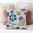 thumbnail image 4 of Amrita Sen Designs  18 x 18 in. Checkerboard & Flowers Broadcloth Indoor & Outdoor Blown & Closed Pillow - Beige, Blue & Yellow, 4 of 4