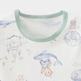 thumbnail image 6 of NIEWTR 2T 3T 4T Kids Pajamas Set for Girl Boy Short Sleeve Round Neck Tee + Stretchy Shorts Breathable Pajamas Gift Set Summer Loungewear(A-Green,18-24 Months), 6 of 6