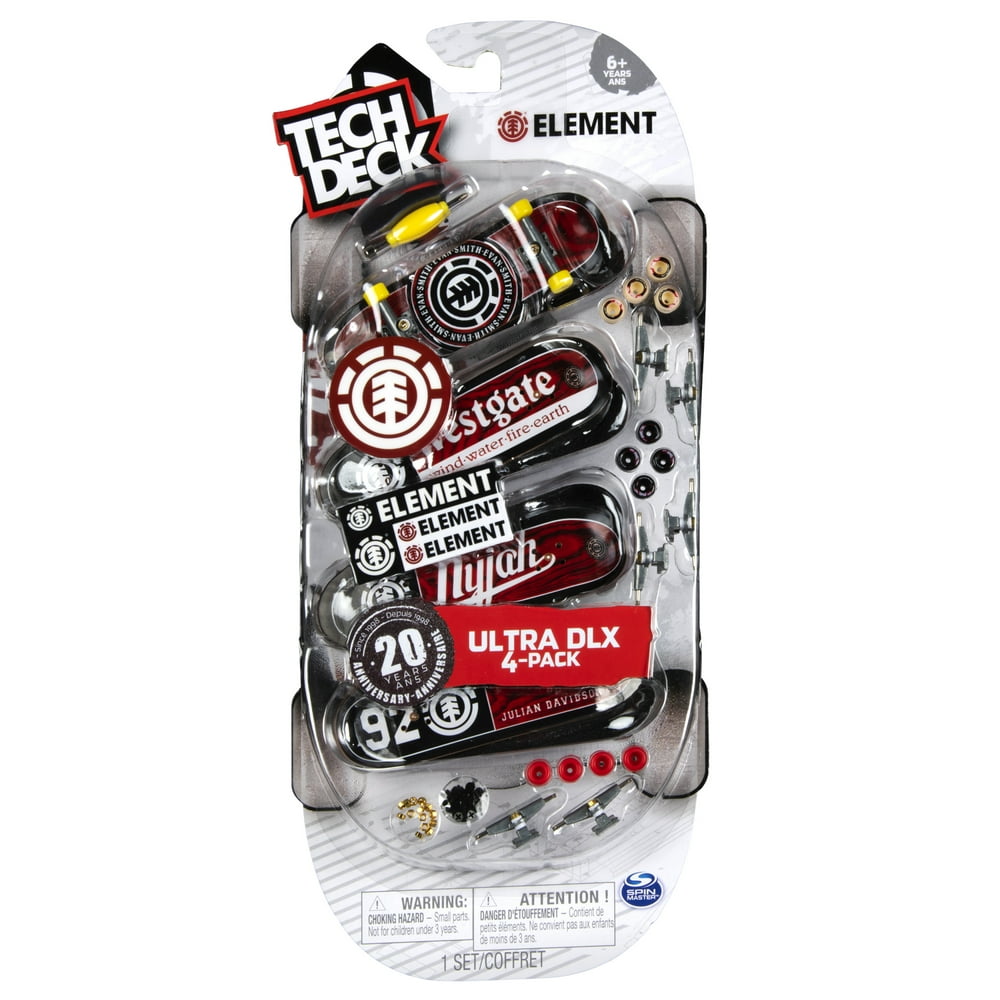 Tech Deck 96mm Fingerboards 4Pack Element