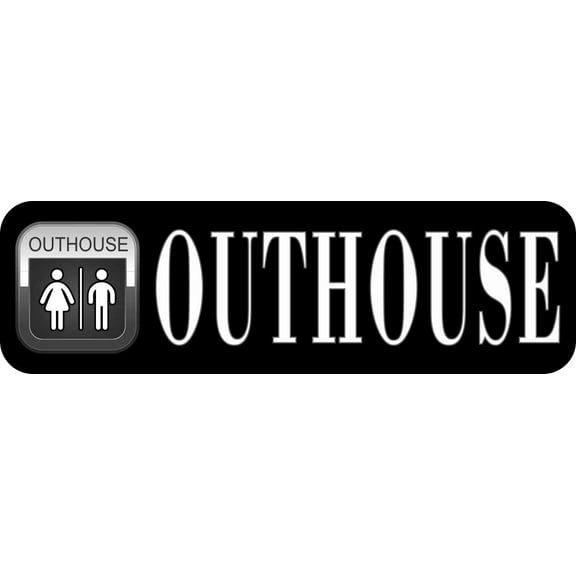 10in x 3in Unisex Outhouse Magnet