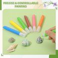 thumbnail image 4 of Juego de 6 bolígrafos de pintura para atrapa luz, bolígrafos de pintura blanca de 10 ml cada uno, kit de arte para ventanas de pintura de vidrio para manualidades de pigmento de vidrio, 4 of 7
