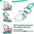 thumbnail image 5 of Furggis 20FT Heavy-Duty Tie-Out Cable for Dogs Up to 125 lbs, Chew-Proof & Tangle-Free, Ice Blue, 5 of 7