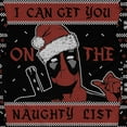 thumbnail image 2 of Mens Marvel: Deadpool Naughty List Ugly Christmas Pattern Sweatshirt, 2 of 3