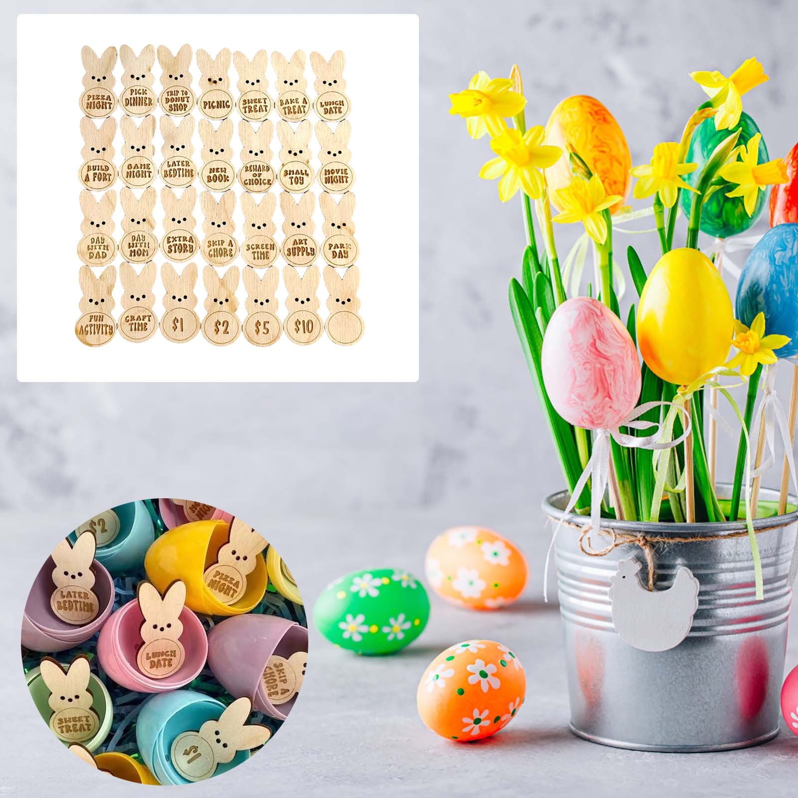 Easter Gift! Tunhigl Easter Rewards Bunny Eggs Tokens Event And Party Supplies