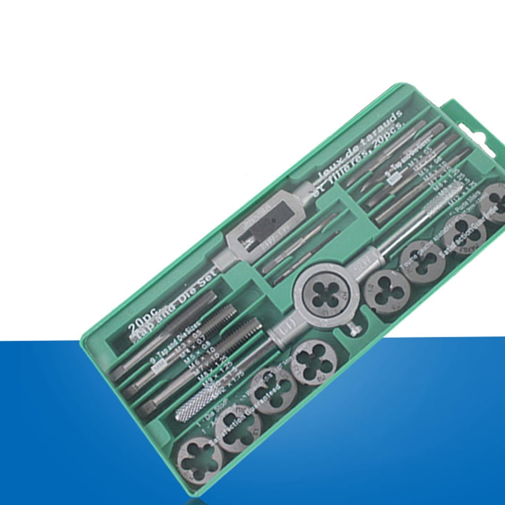 SASABAXI 20Pcs Die Set Metric and Standard Threading Taps for Machine Manufacturing Tools