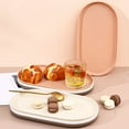 thumbnail image 3 of UDIYO Dessert Tray,Food Grade BPA Free Smooth Edge Storage Tray,Oval Storage Tray Dish Dinner Plate, 3 of 10