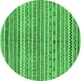 thumbnail image 1 of Ahgly Company Indoor Round Abstract Emerald Green Modern Area Rugs, 6' Round, 1 of 4