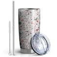 thumbnail image 2 of 20oz Tumblers White Christmas Deer and Gift Pattern Stainless Steel Vacuum Insulated Double Wall Travel Tumbler Cups Mug with Lid and Straw,Cleaning Brush for Cold & Hot Drinks, 2 of 7