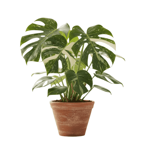 Thai Constellation Monstera Live Plant, Rare Tropical Variegated Live Indoor Houseplant, 4 - 6 inches Tall for Growing