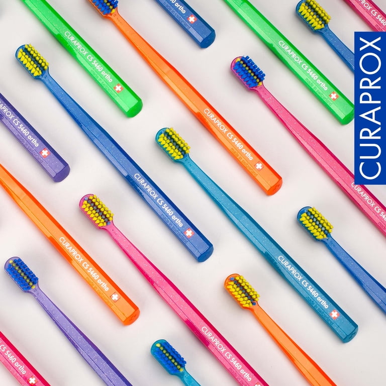 Curaprox CS 5460 Ortho, Ultra Soft Toothbrush with V-Trim for Gentle and  Effective Braces Care