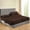 Chocolate (Solid), variant on 600-Thread Count Egyptian Cotton 5-Piece Split Queen Sheet Set, 7-9" Inch Deep Pocket, Split Queen Size, Black Solid